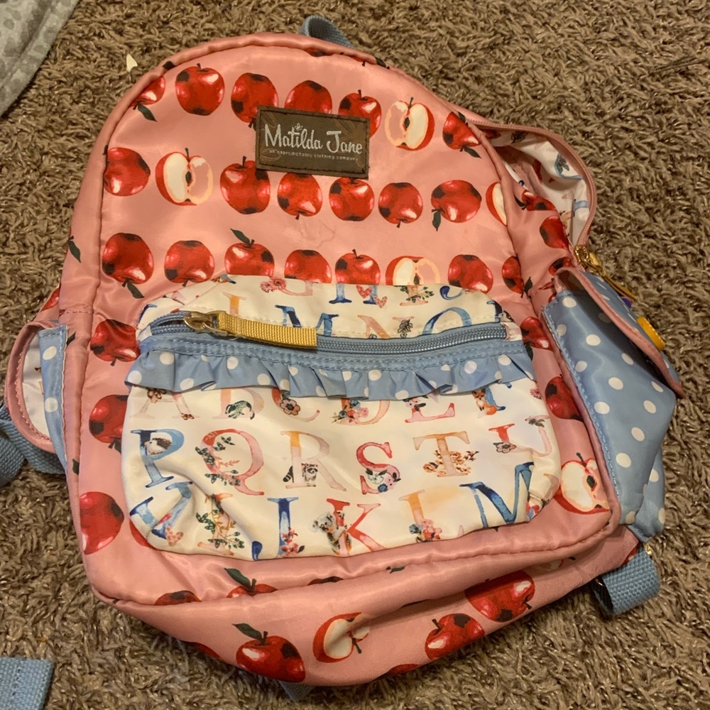 Matilda Jane Pink and Blue Alphabet Kids Backpack